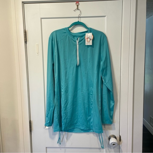 Tops - Long Sleeve UPF 50+ Sun Protection Swim Shirt for Adults Women New! XXL